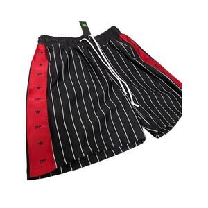 Daniel Patrick All-Star Pinstripe Shorts – Black / Red / White – Size M